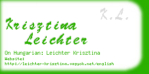 krisztina leichter business card